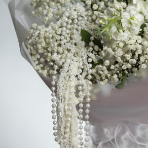 Дуо букет маттиола и гипсофила фото 5