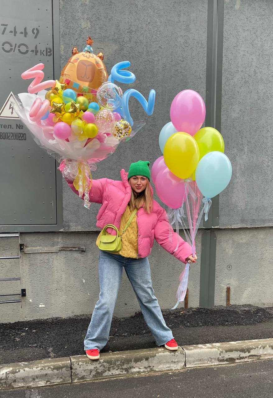 Набор шаров Праздник с капибарой фото 3 Набор шаров Праздник с капибарой фото 3