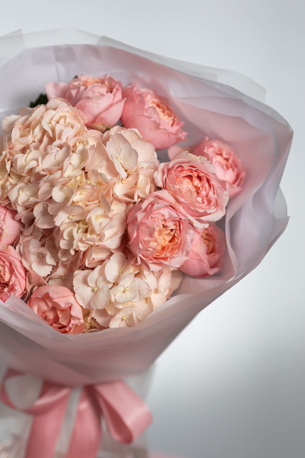 Сборный букет гортензия и пионовидная роза 2 Сборный букет гортензия и пионовидная роза фото 3