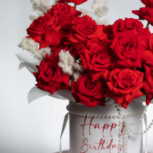 Шляпная коробка с розами фото 2