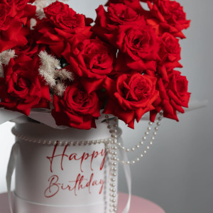 Шляпная коробка с розами фото 4