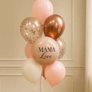 Фонтан из шаров Мама love