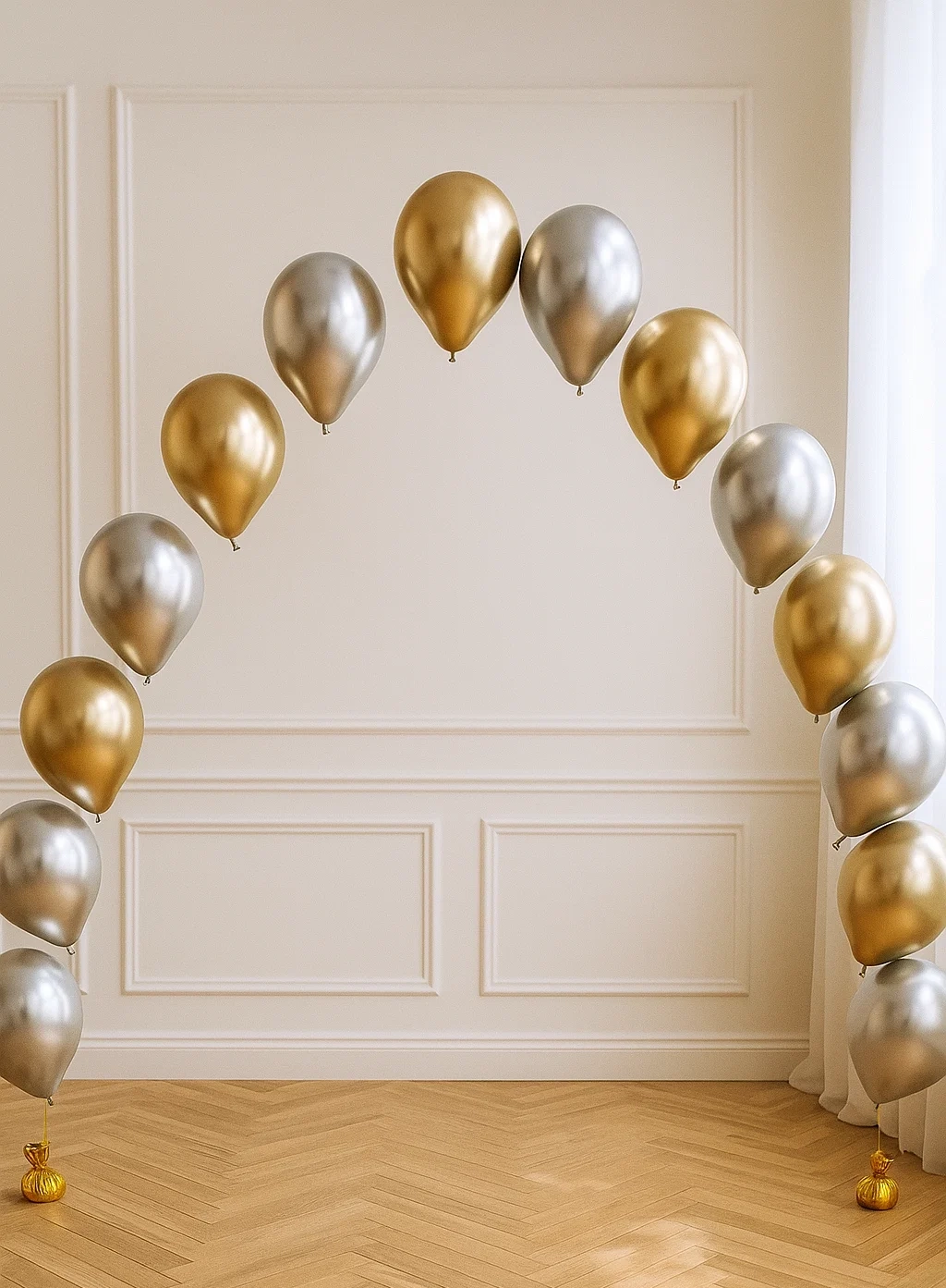 Цепочка из шаров хром Цепочка из шаров хром