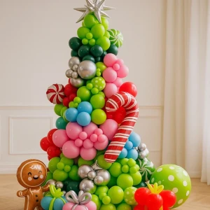 Композиция Елка из шаров Новогодняя