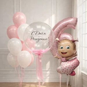 Набор шаров для девочки С Машей