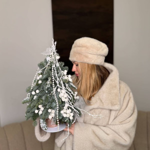 Ёлочка из живой голубой ели фото 3