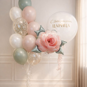 Набор шаров "С днем рождения царица"