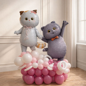 Стойка из шаров с Басиком и Ли-Ли