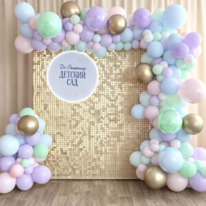 Фотозона с пайэтками в детский сад